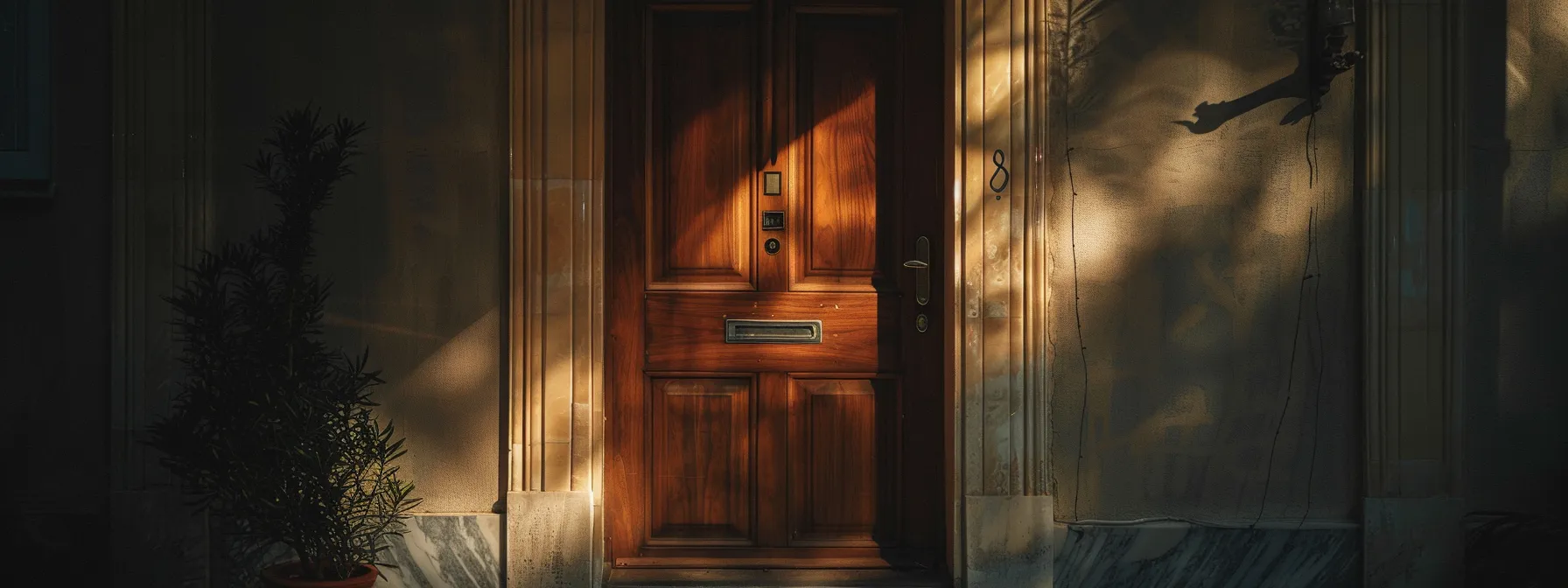 una puerta de casa con una cerradura de alta seguridad y marcas reconocidas, brindando tranquilidad y protección.