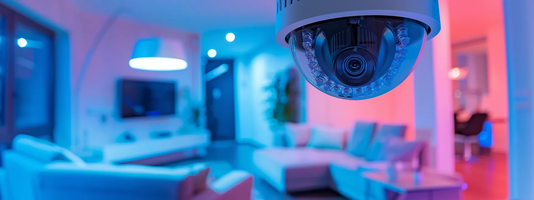 un hogar seguro con sistemas de alarmas y videovigilancia que actúan como guardianes constantes.